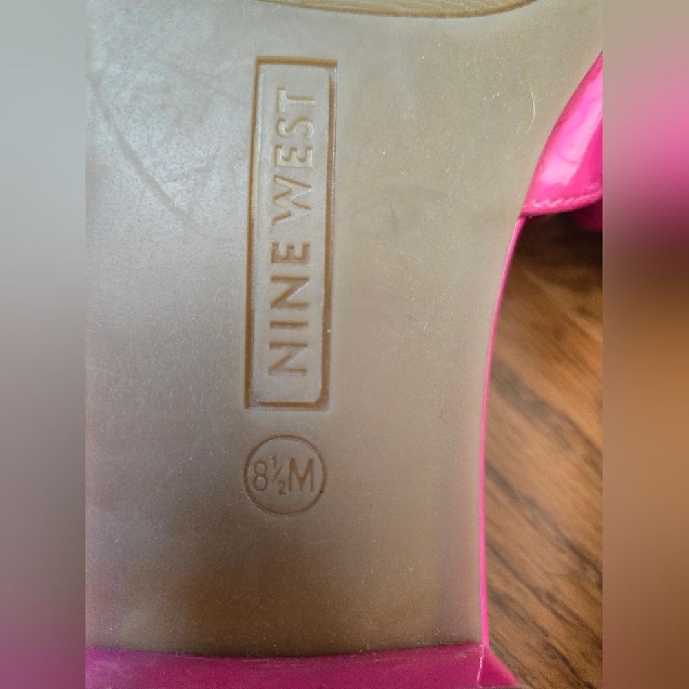 NINE WEST WN MINLEY3 Flat Slip on HOT PINK Sandals - Picture 7 of 10